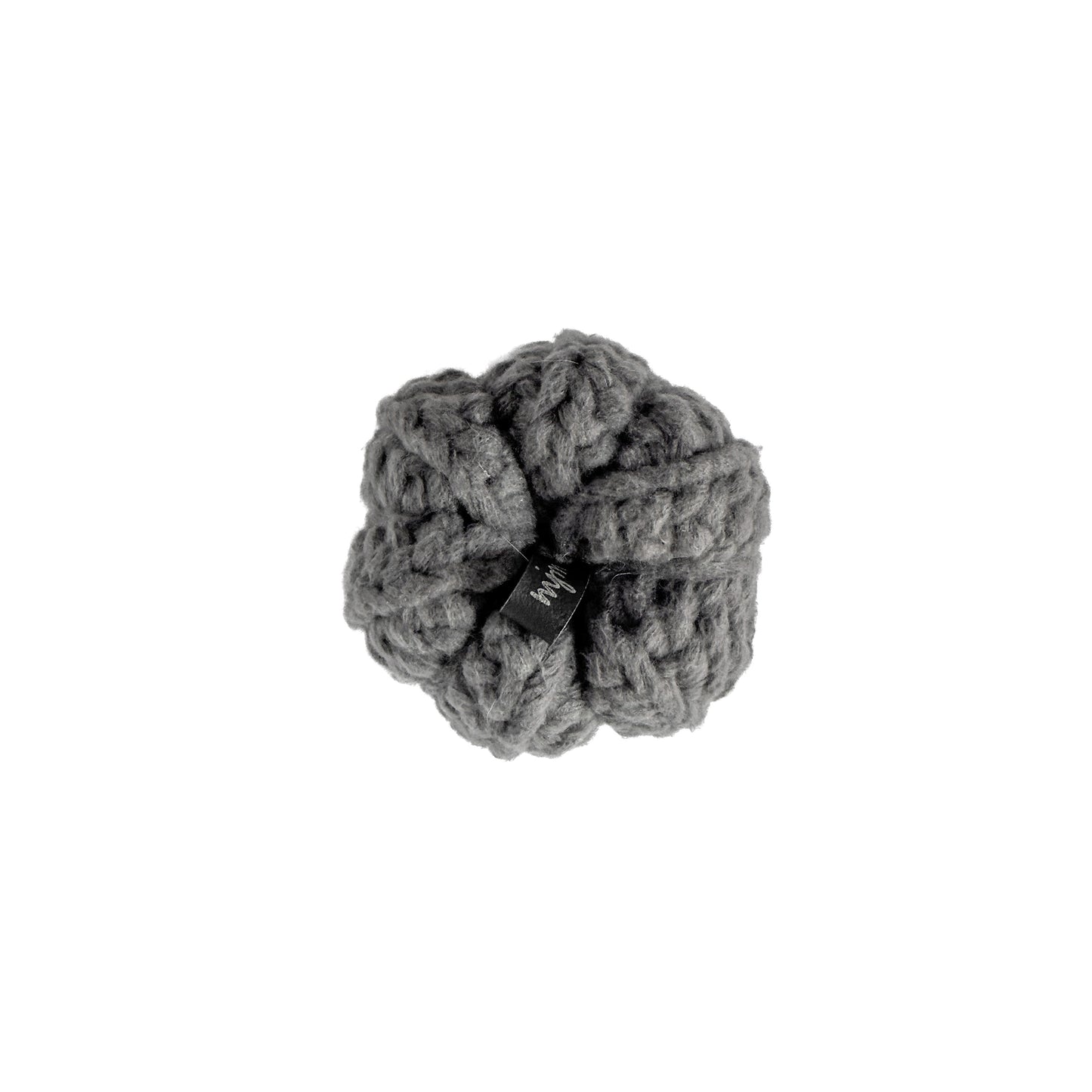 Mini Crochet Pumpkin Decoration - Dark Grey