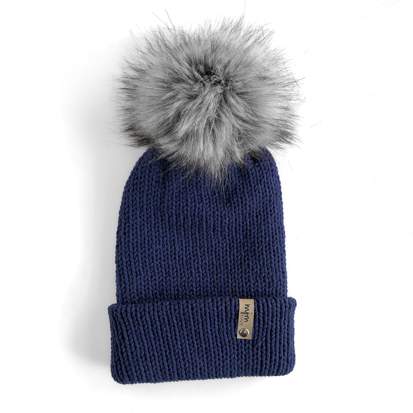 Double Knit Pom Beanie - Navy