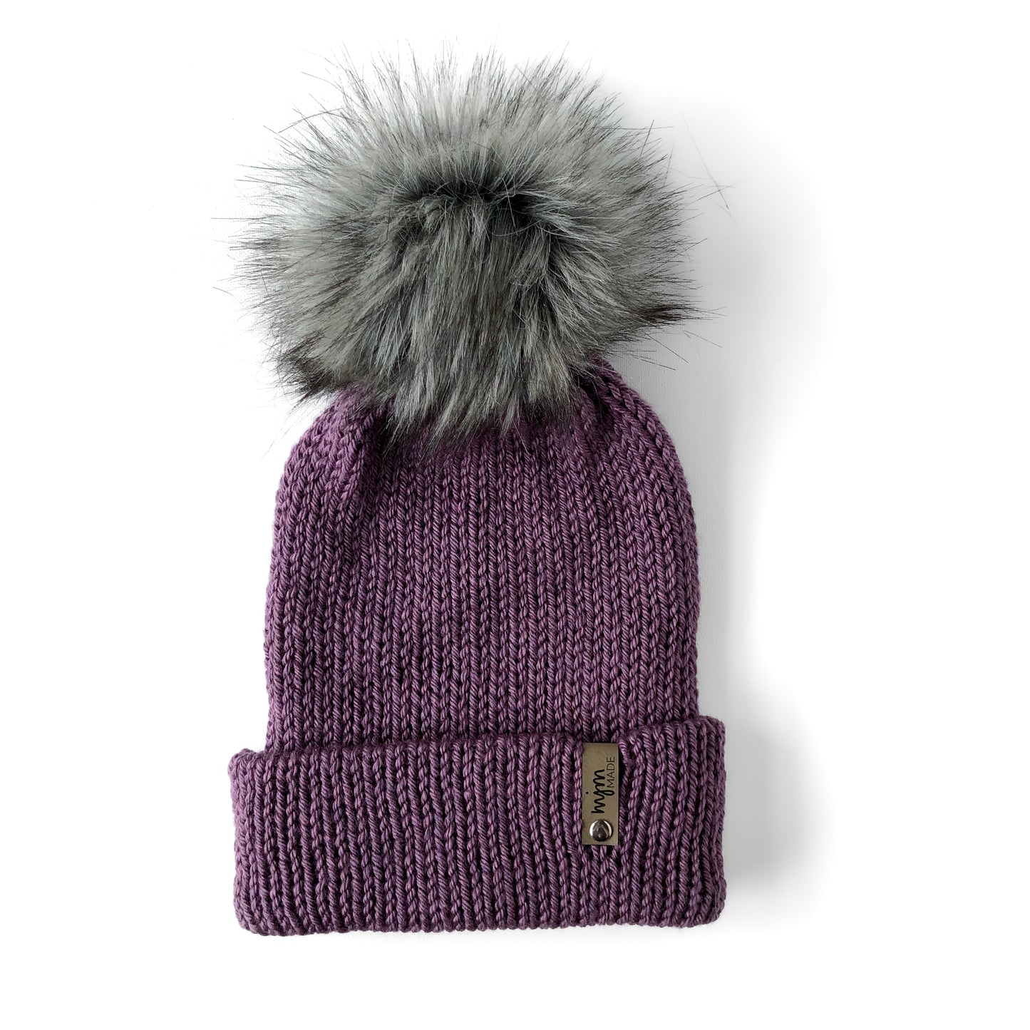 Double Knit Pom Beanie - French Lilac