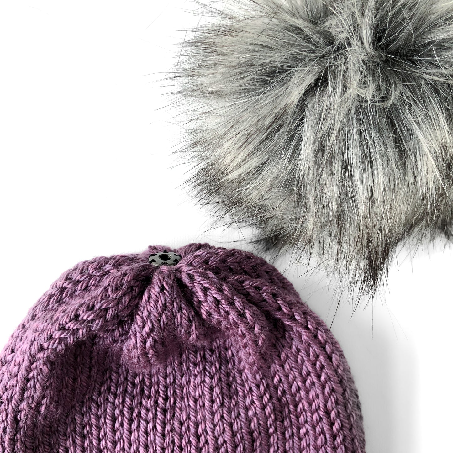 Double Knit Pom Beanie - French Lilac