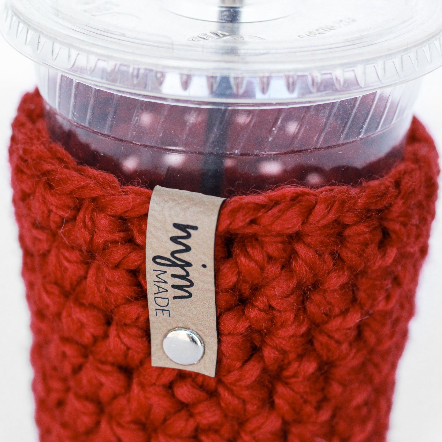 Super Bulky Coffee Cozy - Red