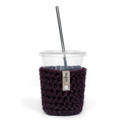 Super Bulky Coffee Cozy - Eggplant
