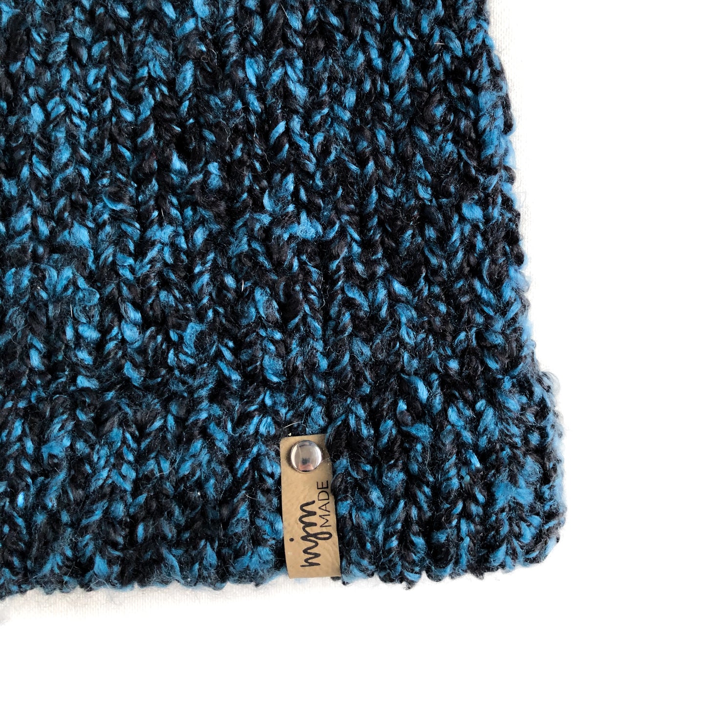 Speckled Hand Knit Pom Beanie
