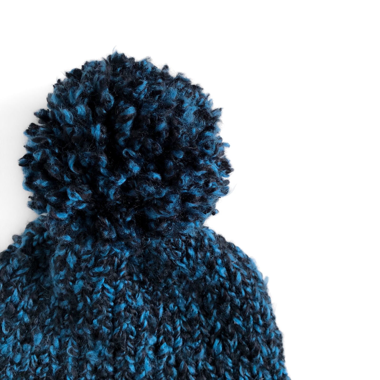 Speckled Hand Knit Pom Beanie