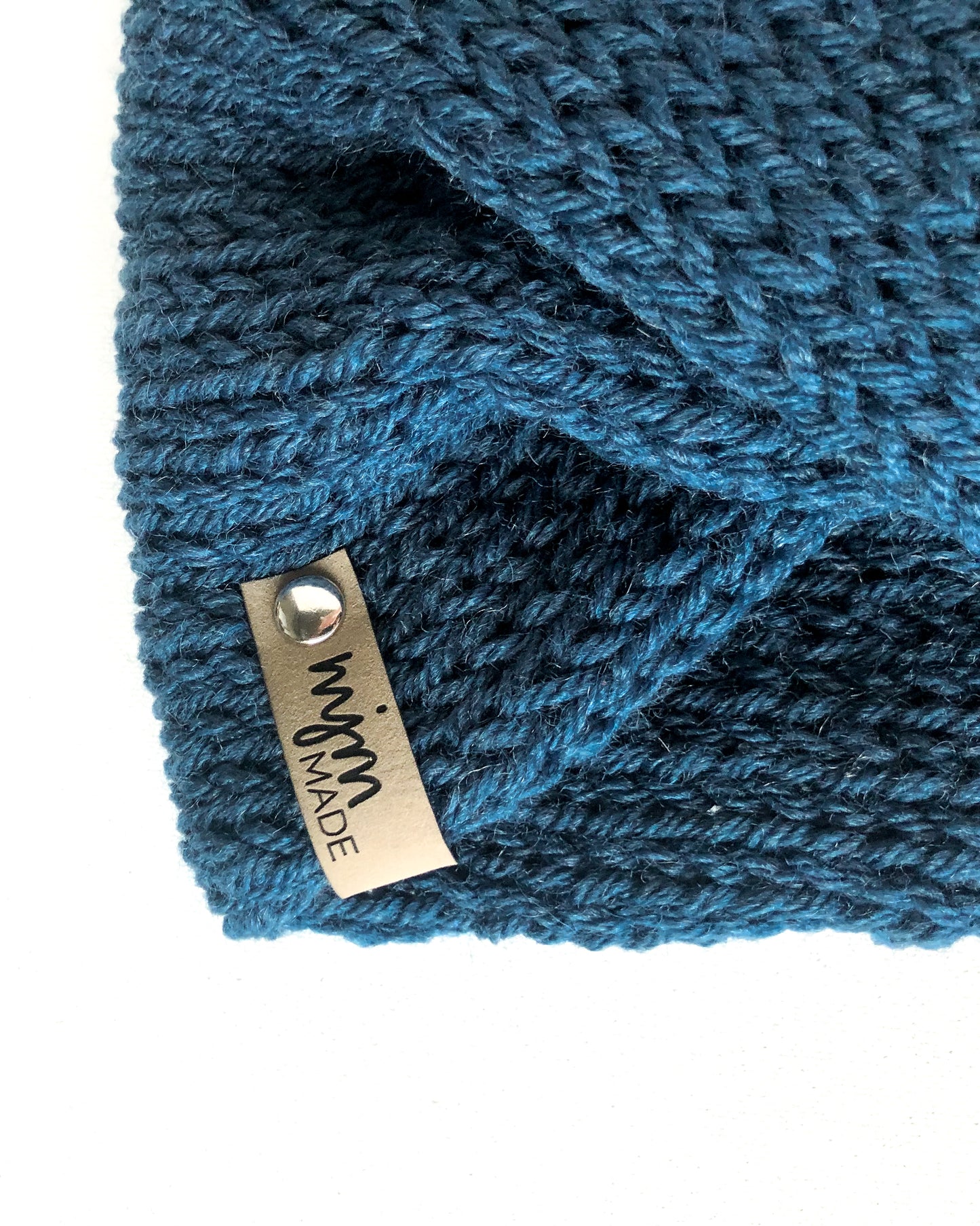 Double Knit Twist Ear Warmer Headband - Denim