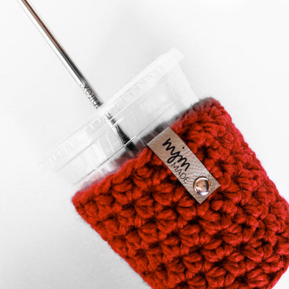 Super Bulky Coffee Cozy - Red