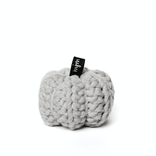 Mini Crochet Pumpkin Decoration - Grey